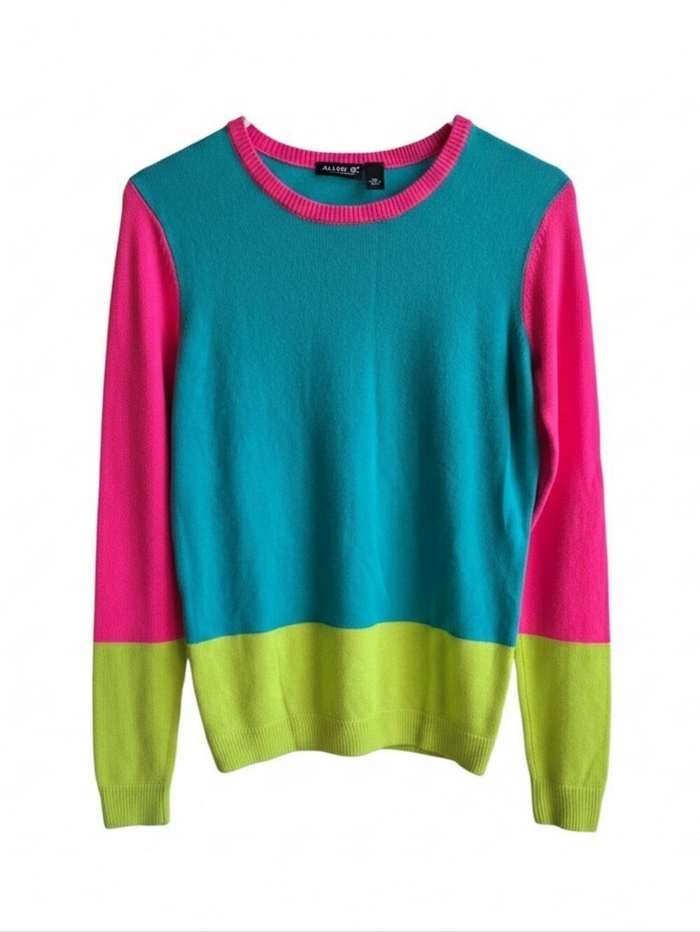 Allen B. By Allen Schwartz Colorblock Crewneck Sweater